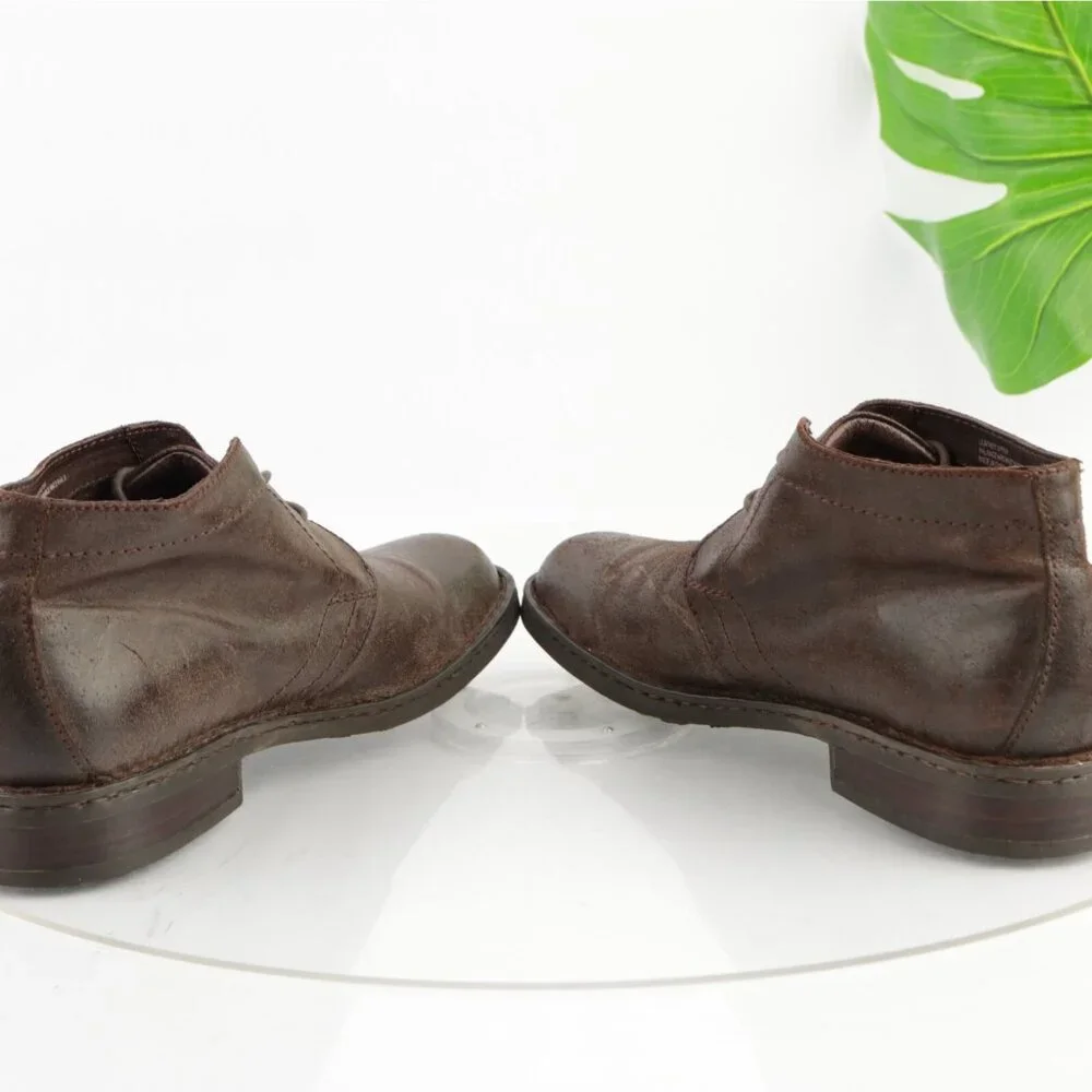 Born Mens Harrison Boot Size 11 M Brown Distressed Leather Lace Up Casual Chukka